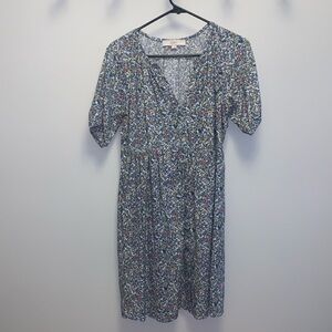LOFT Button Down Floral Dress Size S